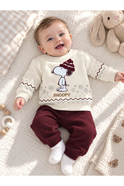 hümabebe 2-Piece Winter Baby Set with Hat and Doggy Detail in Raised Embroidery
