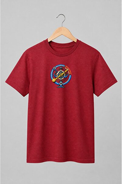 Generic Brand Tricou unisex cu Mașinărie mecanică retrofuturistă