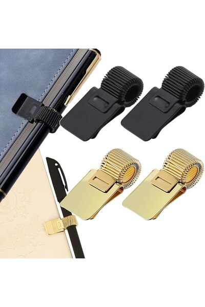 Generic Metal Pen Clips with Spring, Adjustable Pencil Holders for Notebooks,...