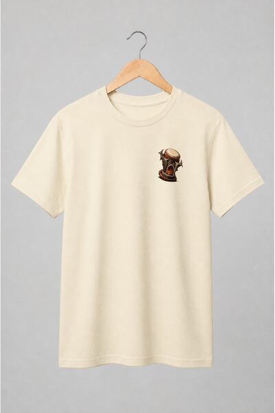Generic Brand Tricou unisex cu Buton arcade steampunk