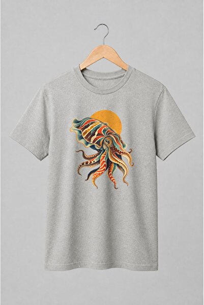 Generic Brand Tricou unisex cu Sepie marină vintage