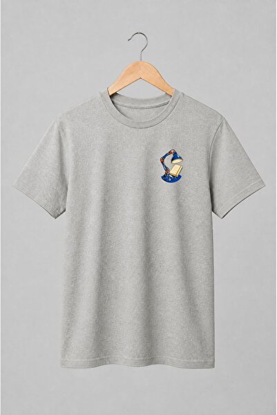 Generic Brand Tricou unisex cu Lampă de birou și jurnal vintage