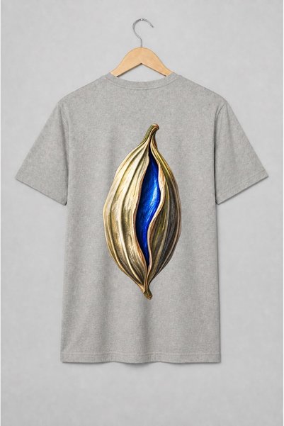 Generic Brand Tricou unisex cu Păstaie botanică albastră – ilustrație gastron...