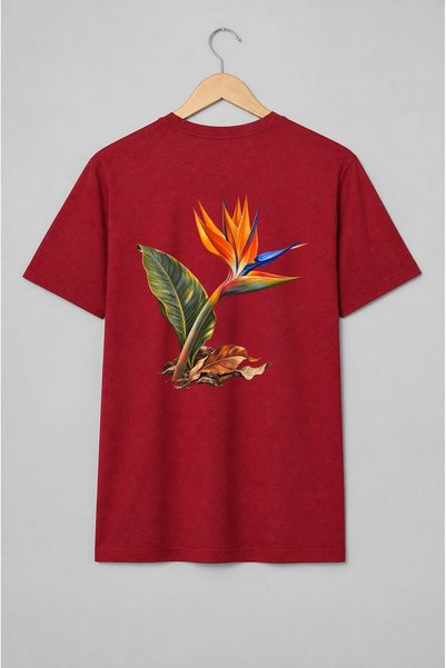 Generic Brand Tricou unisex cu Floarea păsării paradisului botanică
