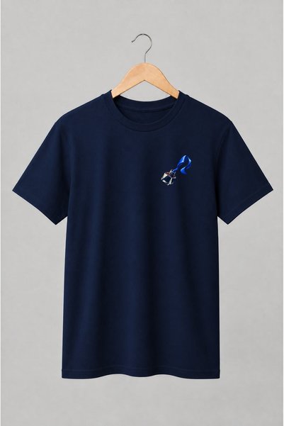 Generic Brand Tricou unisex cu Călimară cu cerneală albastră stil vintage