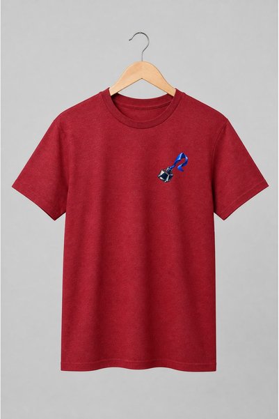 Generic Brand Tricou unisex cu Călimară cu cerneală albastră stil vintage