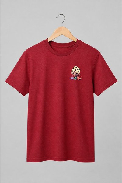 Generic Brand Tricou unisex cu Zar de joc în stil pop-art