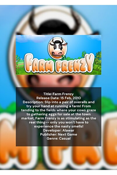 OEM Αφίσα Ινφογραφίας Crazy Farm, Παιχνίδι, Εκπαιδευτική και διασκεδαστική δι...