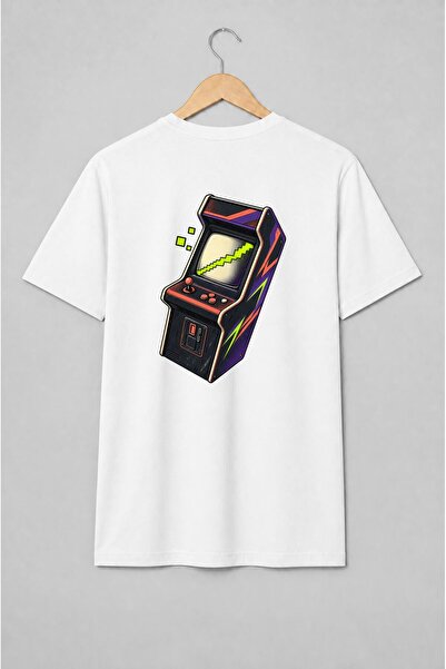 Generic Brand Tricou unisex cu Cabinet arcade retro