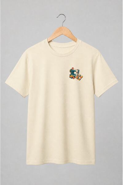 Generic Brand Tricou unisex cu Mașină de cusut vintage
