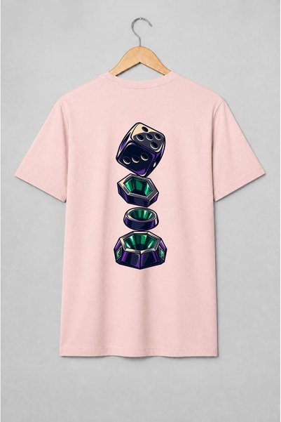 Generic Brand Tricou unisex cu Zaruri fantasy pentru jocuri de societate