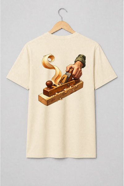 Generic Brand Tricou unisex cu Rindea de tâmplărie în atelier de lemn