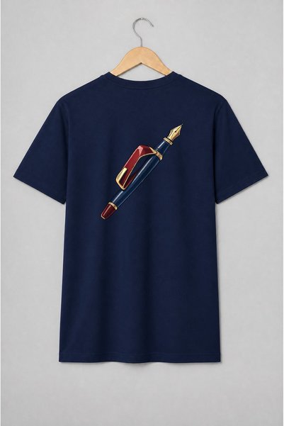 Generic Brand Tricou unisex cu Stilou cu peniță pentru journaling