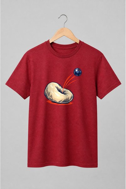Generic Brand Tricou unisex cu Bagel cu afină zburătoare stil pop retro