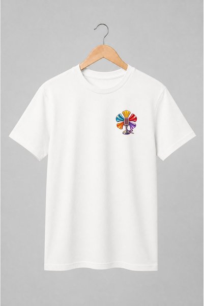 Generic Brand Tricou unisex cu Microfon vintage pentru iubitorii de muzică