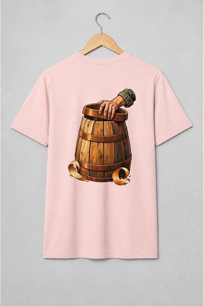 Generic Brand Tricou unisex cu Butoi de lemn cu mâna meșterului stil rustic