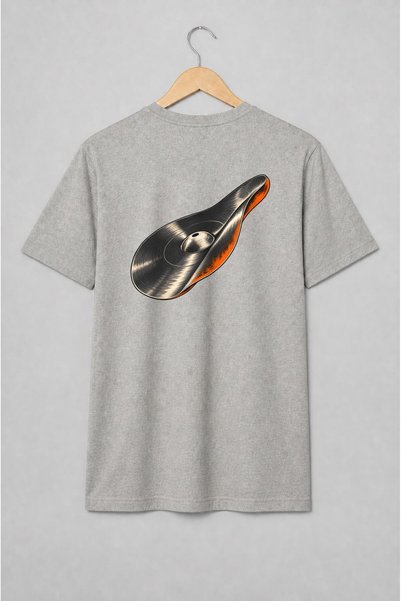 Generic Brand Tricou unisex cu Disc de vinil vintage