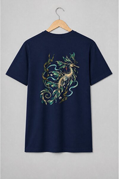 Generic Brand Tricou unisex cu Dragon de mare frunzos cu alge marine