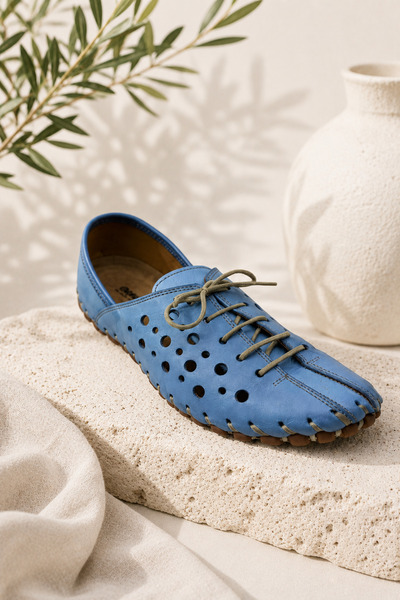 İNZE AYAKKABI Genuine Leather Ballerinas Model Name: Kry İsola