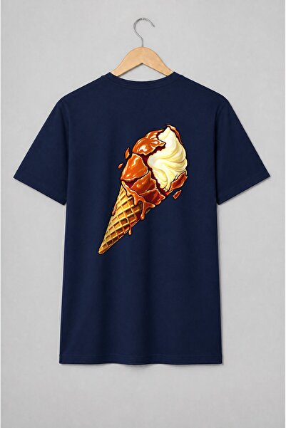 Generic Brand Tricou unisex cu Cornet de înghețată pop-art