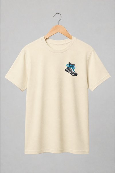 Generic Brand Tricou unisex cu Bocanc de drumeție outdoor cu șireturi albastre