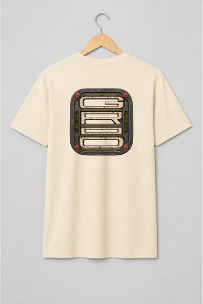 Generic Brand Tricou unisex cu Panou metalic post-apocaliptic