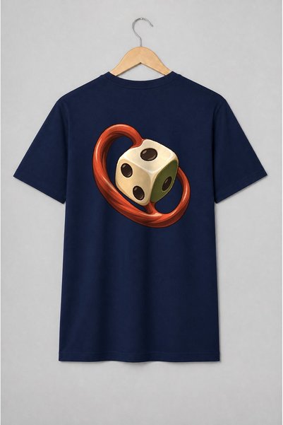 Generic Brand Tricou unisex cu Zar cu panglică roșie pentru jocuri de masă