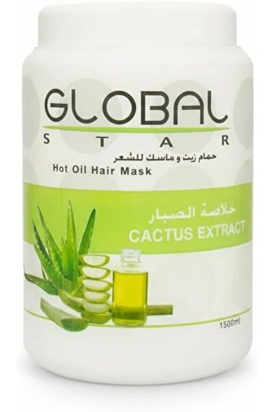 Globalstar قناع الشعر بالزيت الساخن بخلاصة الصبار (1500 مل)
