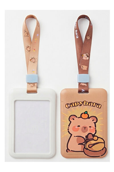 Flower Toys Capybara Öğrenci Kimlik Kartlık Figürlü Okul Giriş İsimlik 1 Adet