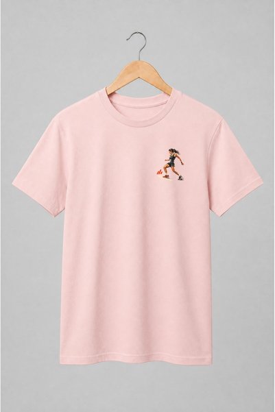 Generic Brand Tricou unisex cu Alergătoare în mișcare, stil pictural