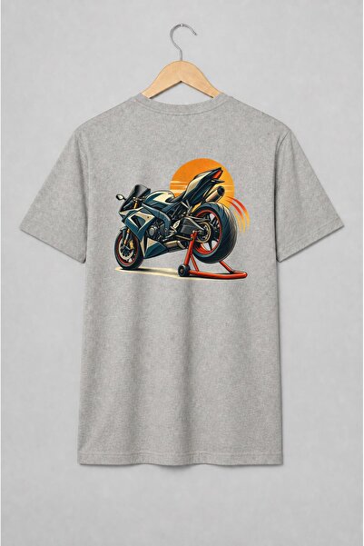 Generic Brand Tricou unisex cu Motocicletă sport retro