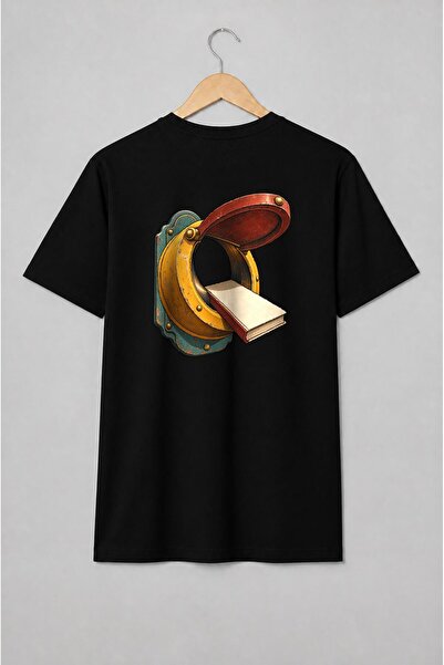 Generic Brand Tricou unisex cu Carte vintage în stil steampunk