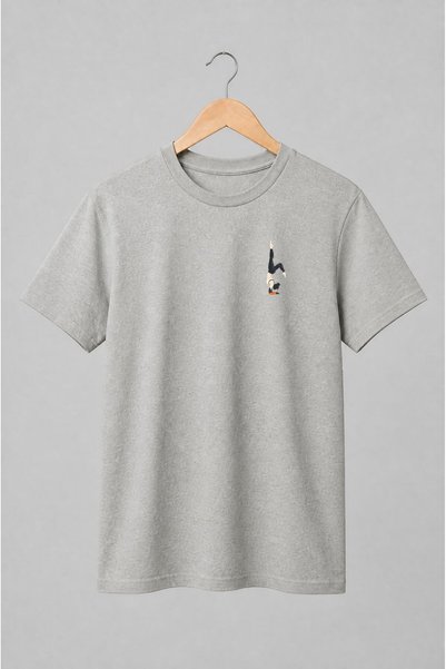 Generic Brand Tricou unisex cu Poziție yoga inversată – stil wellness
