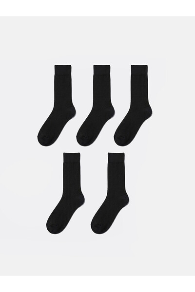 LC Waikiki Nevavm Farkıyla Lcw Accessories Black 3-Pack Men's Socks