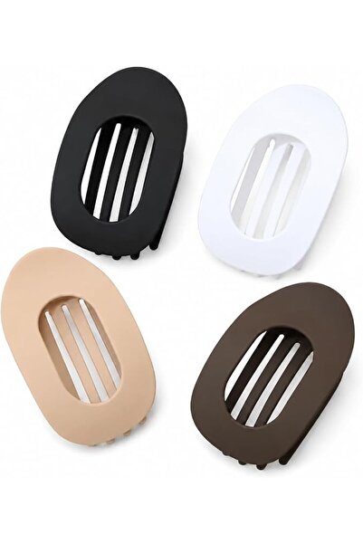 GENERAL 4 Pcs Oval Hair Clips for Women, 9.5 cm Open Center Hair Barrettes, S...