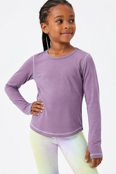 Colorinas Fleepy Parmak Geçmeli Karyoka Dikişli Uzun Kol Kız Çocuk Tshirt