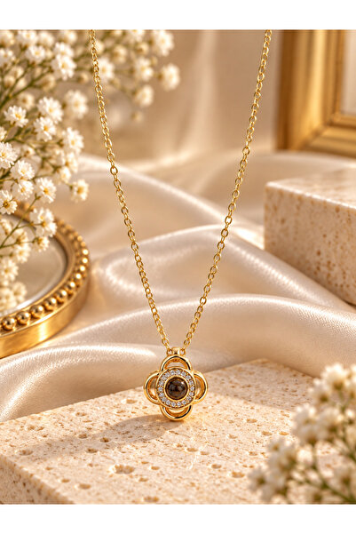 Alışveriş Kasabası Gold Steel Necklace