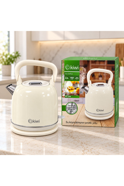 Genel Markalar Kiwi KK3340 Paslanmaz Çelik Retro Su Isıtıcı