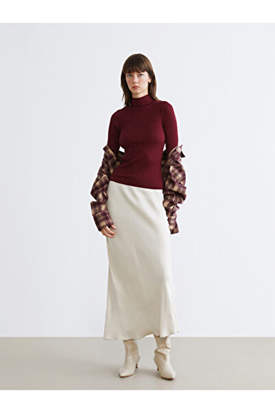 LC Waikiki I Beli Corded A-Line Satin Skirt from Freezen Store