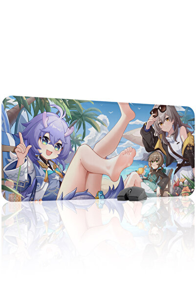 mousepad bastir Bailu Honkai: Star Rail Anime V2 - 90x40 Gaming Mouse Pad Αντ...