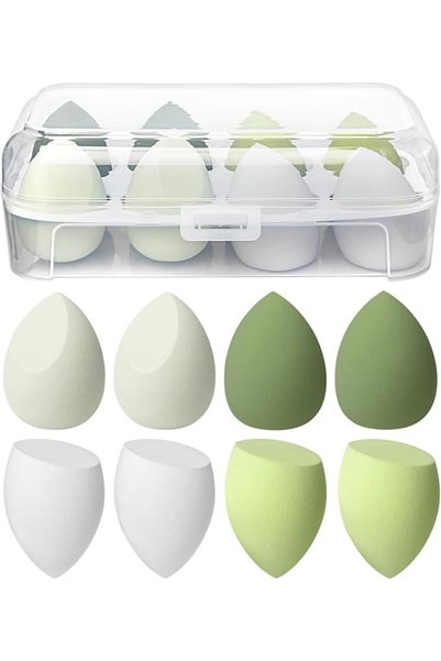 JOYZZZ Makeup Sponge Set, 8 Pieces Multi-Color Beauty Blenders, Soft Reusable...