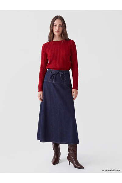 LC Waikiki I Belted a Dikim Jean Skirt from Freezen Store