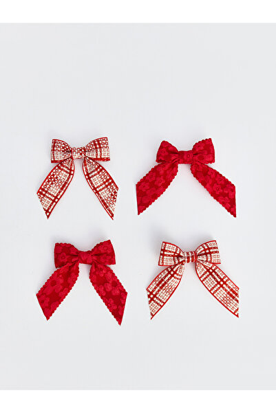 LC Waikiki Rmz Gi̇yi̇m Farkiyla Girls' Bow Figured Buckle Set of 4