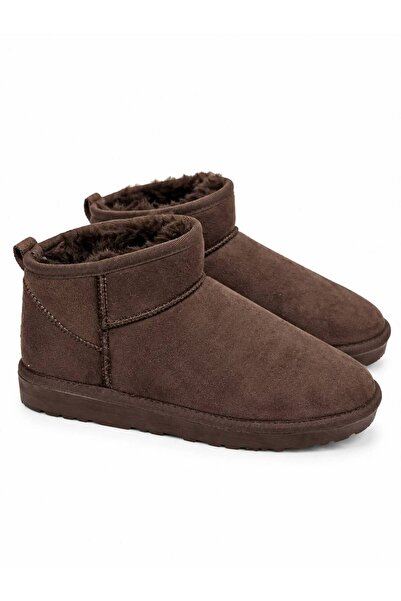 Stella Pendenza Mug Suede Look Fur Short Boots Brown - 8103