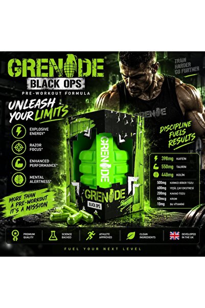 Grenade Black Ops 100 Kapsül - Termojenik Burner