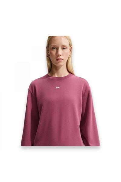 Nike Im8112 Studio Fleece Lightweight Crew-Neck Sweat Pembe Kadın Sweatshirt