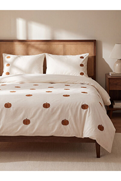 LC Waikiki I Pumpkin Printed Double Cotton Duvet Cover Set from Freezen Store