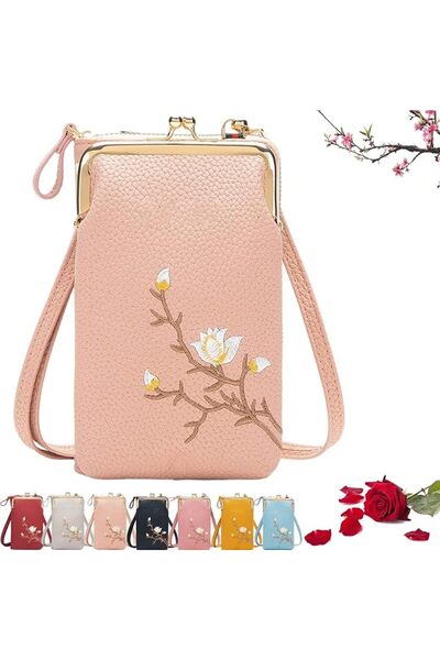 SYOSI Women Crossbody Phone Bag with Wallet — Small PU Leather Cell Phone Pur...