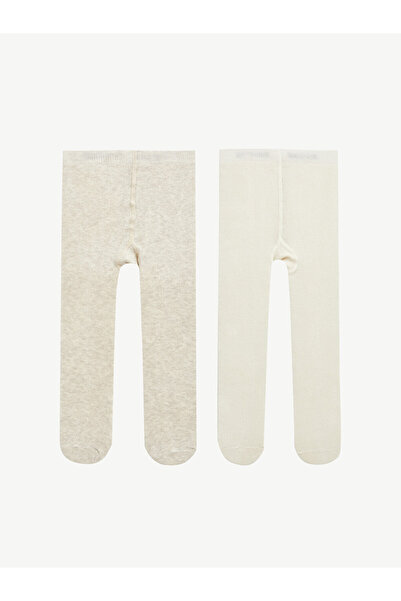 LC Waikiki Rmz Gi̇yi̇m Farkiyla Baby Girl Pantyhose 2-Pack