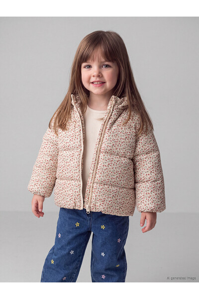 LC Waikiki I Flower Embroidered Baby Girl Inflatable Coat from Freezen Store